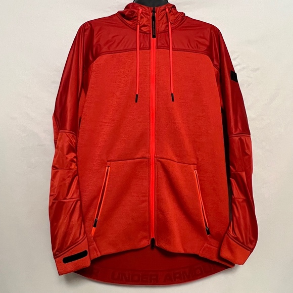 Under Armour Mens Full Zip Sweatshirt Jacket (Swacket) - Orange - Size L - Picture 5 of 10